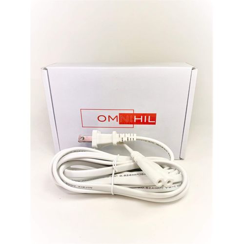 [UL Listed] OMNIHIL 10FT Power Cord Compatible with LED T.V.'s/Sewing Machines/Surfboard Modems/Old Boomboxes/DVD Players/BLU-RAY Players/Home Theater Speakers/Media Centers +Many More!