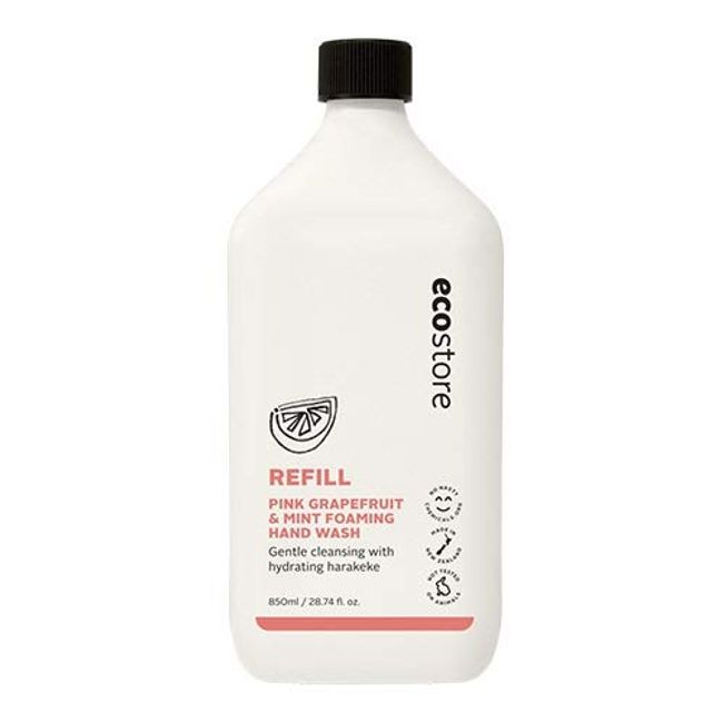 ecostore Foaming Hand Wash Refill, Pink Grapefruit & Mint, 28.4 fl oz (850 ml), Soap Refill