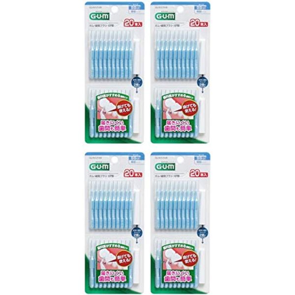 GUM Interdental Brush, I-Shaped, SS 20P, 4 Pieces