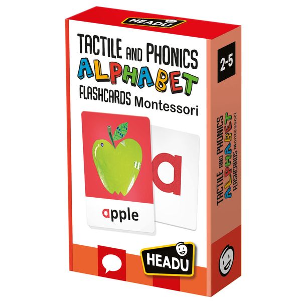 HEADU Tactile and Phonics Alphabet Flash Cards Montessori, Educational Toys for Boys and Girls Ages 2-5 Years Old, Toddler Learning Toys, Teacher Homeschool Supplies, Birthday