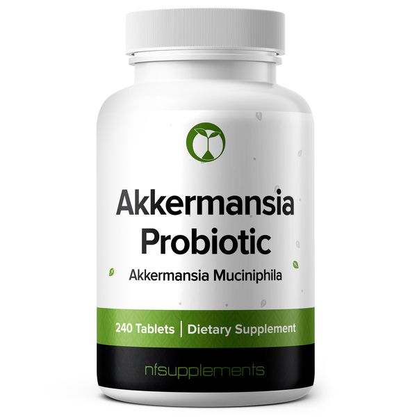 Akkermansia Muciniphila Probiotic Supplement 240 Tablets 100 Million AFU Probiotics for Men & Women Supports Intestinal Digestive & Gut Health Made in The USA (240, Akkermansia Muciniphila)