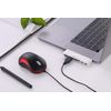 SOONGO Computer Mini USB Wired Optical Mouse Portable for Laptop, Notebook, Macbook - Red