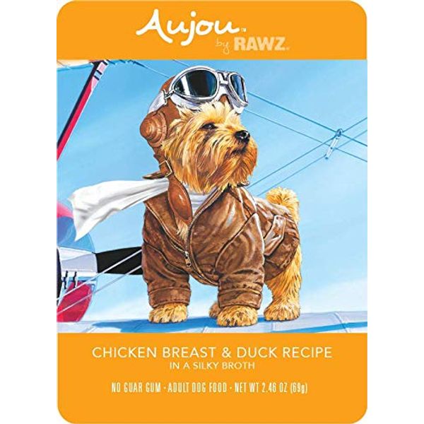 Rawz Aujou Chicken Breast & Duck Dog Food 8/2.46 oz Pouches