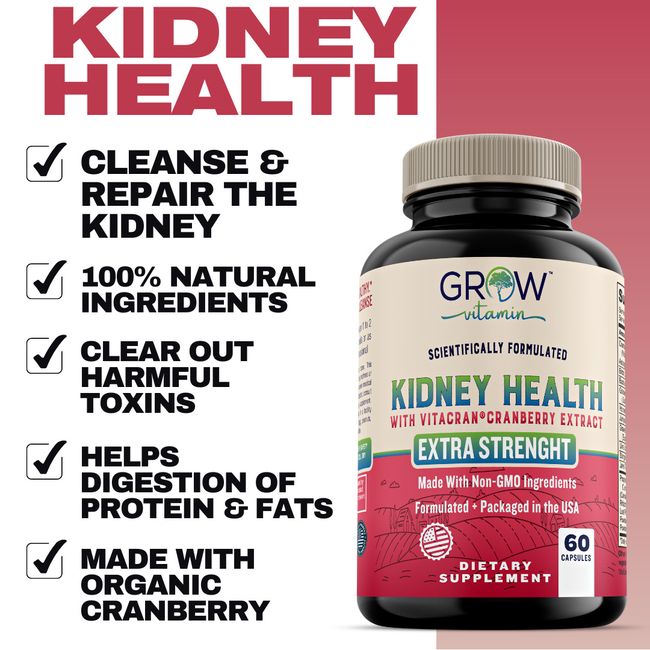 Organic KIDNEY SUPPORT - Herbal Natural Non-GMO Repair & Cleanse Supplement 2024