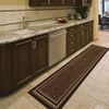 Machine Washable Bordered Design Non-Slip Rubberback 2x7 Traditional Runner Rug