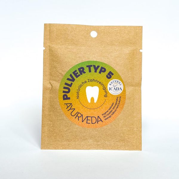 SCHETTLERs Bio-Zahnputzpulver Typ 5-20g Nachfülltüte - Ayurveda Edition - Mit Rügener Heilkreide & Natürlichem Pflanzenpulver – Für Natürliche Zahnpflege