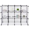 2PCS Wire Cube Storage 12-Cube Storage Organizer Wire Shelving Modular Bookshelf