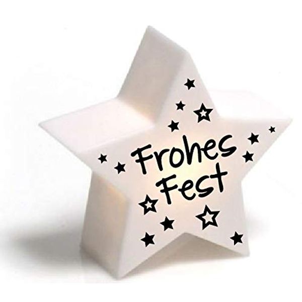 Bambinella® LED Leuchte Schlummerlicht Nachlicht mit Namen personalisiert Deko - 11,5cm x 4cm x 11cm