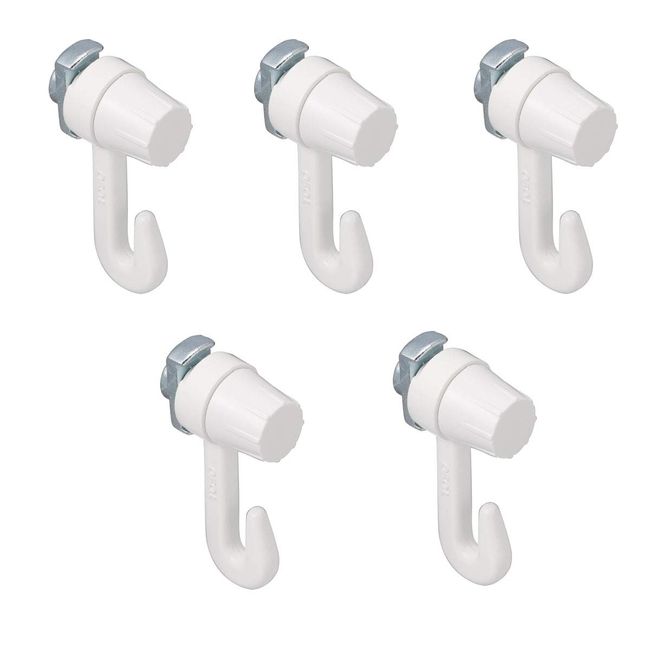 Picture Rail L Hook 15B Hook B (for front mounting) Rear loading type, White, 5 pieces TOSO