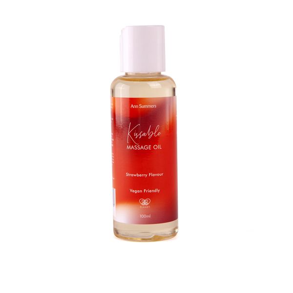 Ann Summers - Kissable Massage Oil Gift Set 3 x 50ml | Miniature Flavoured Massage Oil - Vegan & Natural Massage Oil - Massage Oils for Massage Therapy - Moisturising Formula - Strawberry