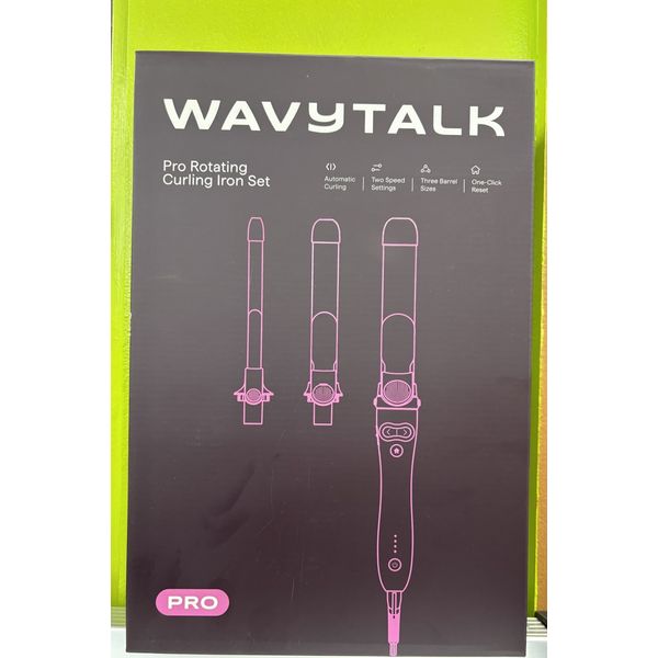 Wavytalk Pro Rotating Curling Iron Set 370  Purple