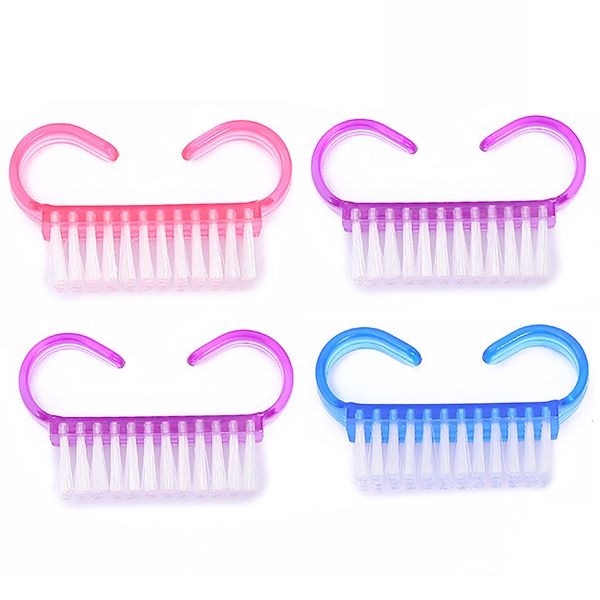 4Pcs Nail Brushes for Cleaning Nails Nail Brushes Nailbrush Nail Scrubber Hand Scrubbing Brush Nail Cleaning Brush Plastic Nail Brush Fingernail Brush for DIY Home Salon Nail Art