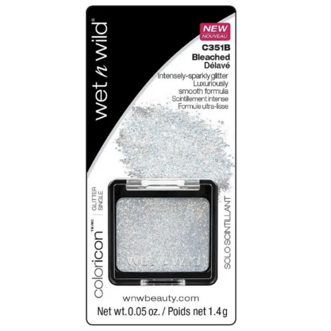 Wet n Wild Intensely Sparkly Glitter Luxuriously Smooth Formula Color Bleached