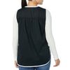 AmeriMark Easy-Care Snap Front Cobbler Aprons Vest with Two Patch Pockets Black Solid Large