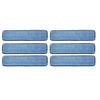 Real Clean 18 inch Microfiber Wet/Dust Mop Refill Pads for Flat Microfiber Mop Frames (Pack of 6)