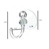 6 x Clear Suction Window Hooks with Plastic Hook 25MM 1 INCH