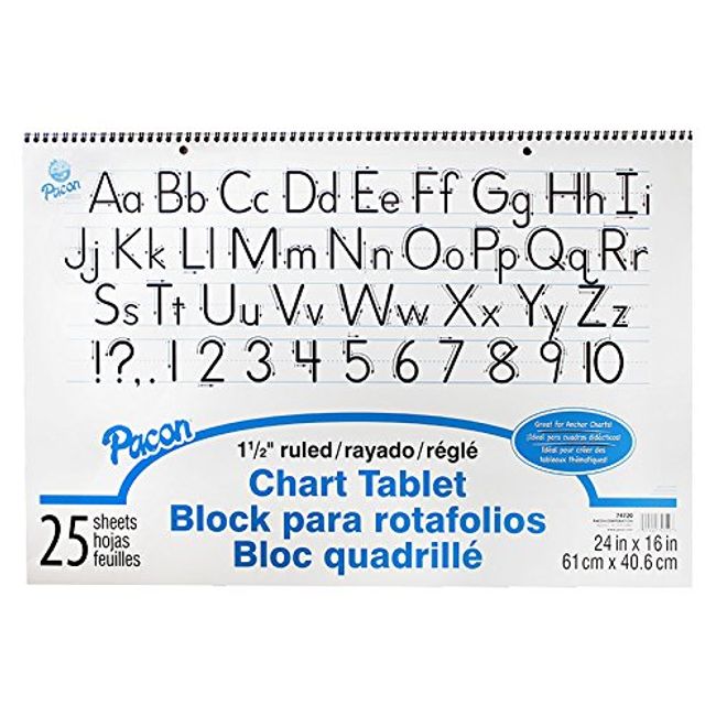 Pacon 1.5" Ruled Manuscript Chart Tablet - 24x16 74720