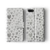 Tirita Compatible with iPhone 7 Plus & 8 Plus Flip Wallet Case Cover PU Leather Silver Marble Black