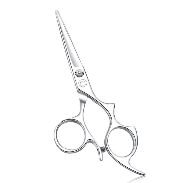 Moontay 6.0" Hair Cutting Shears with Large Finger Holes, Professional Barber Stylist Scissors, Salon Hair Cutting Scissors, 440C Japanese Stainless Steel, Silver