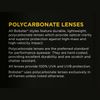 Bobster ® Fatboy, Gloss Black Frame, Cyan Mirror Lens