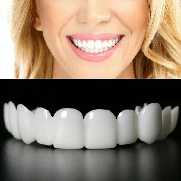 2 pairs of dentures, tooth cover/top and bottom, false teeth for men and women can adjust the dentures, and the beauty crown is naturally comfortable