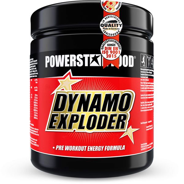 DYNAMO EXPLODER | Premium Fitnessbooster für mehr Kraft, Fokus und Wachheit mit Koffein, Guarana, Taurin, Magnesium, Vitaminen & unserer Spezialmatrix | Fresh Lime | 500g | MADE IN GERMANY