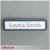 Verticalmate Gray Name Plate for Cubicle Wall Attachment Identification Tag