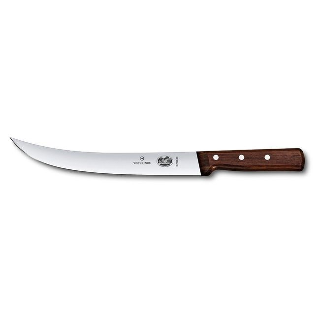 Victorinox 10-inch Curved Breaking Knife with Rosewood Handle