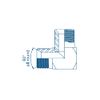 1/2 BSP x 3/4 BSP M/M 90° Compact