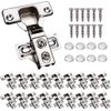 20 Pack Soft Close Cabinet Hinges, 1/2" Partial Overlay, 100° Opening Angle, Sta
