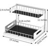 2 Pack  Under Sink Organizer 2-Tier Kitchen Bathroom Sink Organizers Storage