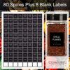 Spice Jar Labels - Black