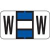 AMZfiling Alpha Labels on 3-Ring Binder Sheets- Letter W, Dark Blue, Jeter Compatible (Polylaminated, 240/Package)