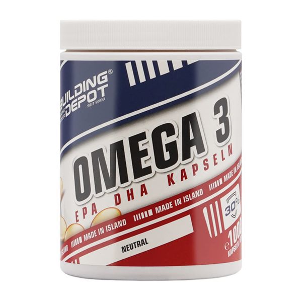 Bodybuilding Depot® - Omega 3 Fischöl Kapseln, Hochdosiert mit 500mg Fischöl pro Kapsel, Hochwertige Qualität mit DHA und EPA, (1000 Kapseln 60%)