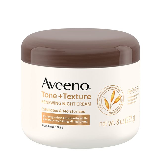 Aveeno Tone + Texture Eksfoliye Edici ve Nemlendirici Gece Vücut Kremi 227GR