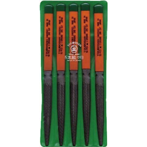 Tsubosan HA00502 File Set of 5 Half-Round Medium