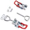 4 Pack Metal Toggle Latch,Box Closure Tension Lock Toggle Clamp Latch Adjustable Toggle Latch Quick Release Toggle Catch Latch for Tool Boxes Trunk Cases (Silver)