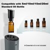 Waterless Essential Oil Diffuser for Home Car Office, Scent Diffuser with 4 Timer (1/3/6H & Off) & 3 Mist(L/M/H), Rechargeable Aromatherapy Diffuser, Portable Mini Air Aroma Diffuser, Silver Grey