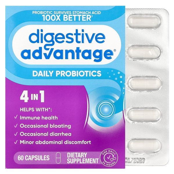 Digestive Advantage®, Daily Probiotics, 60 Capsules