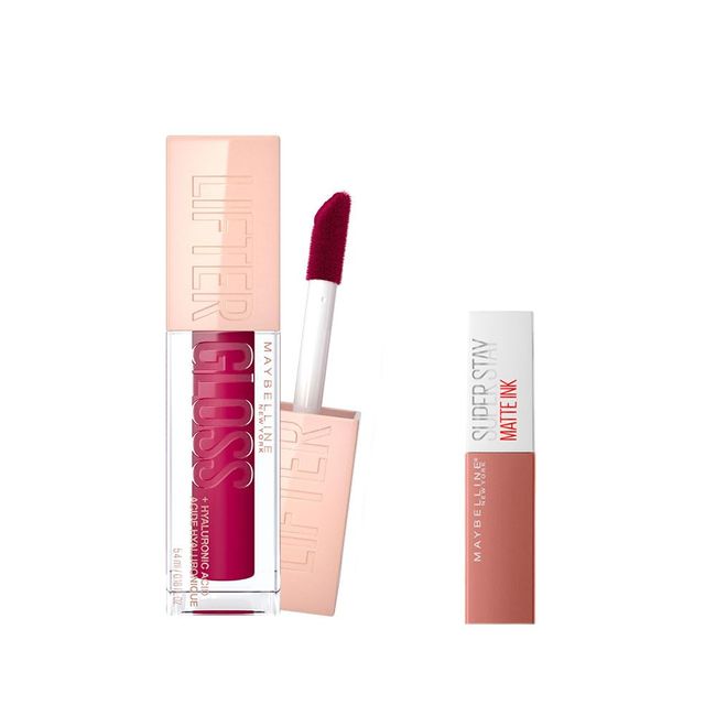 Maybelline New York Lifter Gloss Nemlendirici Dudak Parlatıcısı 25 Taffy & Mini Super Stay Matte Ink Likit Mat Ruj 65 Seductress Makyaj Seti