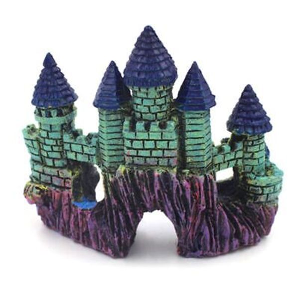 Castle Aquarium Decor for FishTank Resin Fortress Aquatic Pets Hideout