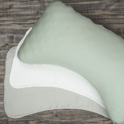 Honeydew King Side Pillow Case - Fits The Scrumptious and Essence Curved Pillows for Side Sleepers - Comfortable and Soft Cooling 100% Viscose Made from Bamboo - King Size (Powdered Sugar White)