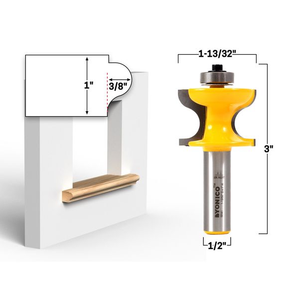 Yonico Window Sill Router Bits 1-Inch 1/2-Inch Shank 18141