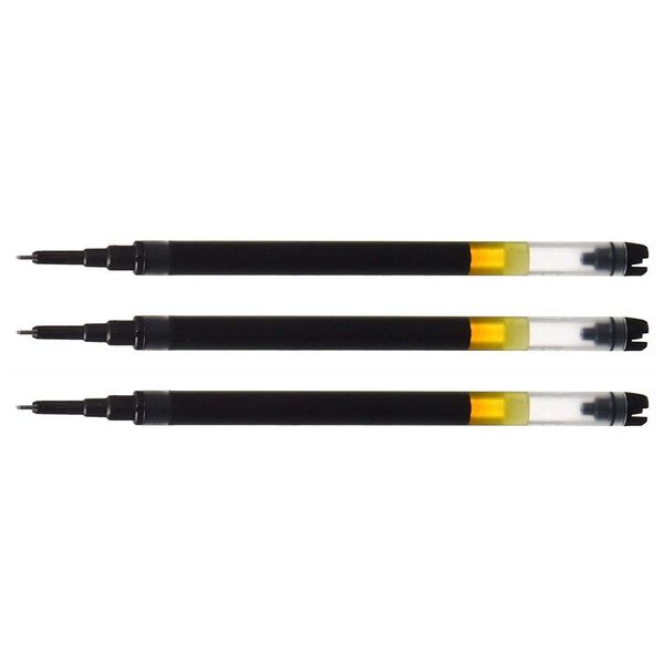 PILOT Pack of 3 Refills for V5 RT Rollerball Pen-Black
