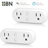 HBN 2-Pack Smart Plug Dual Socket Plugs Works with Alexa & Google Home Assistant