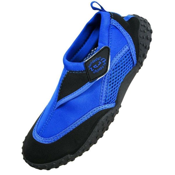 Aqua Beach Surf Wet Water Shoes Boys Girls Mens Womens Unisex Wetsuit Boots (Black/Blue Child 9)