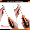 sourcing map 2pcs 1/4" Hex Screwdriver Bit Holder Handle 6.35mm Hex 110mm Length Non-Slip Nut Bit Driver Handle