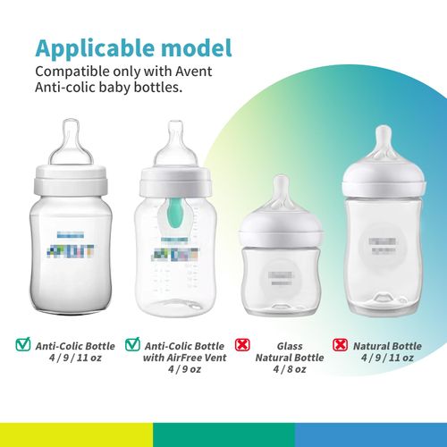 Baby Bottle Handles for Philips Avent Anti-Colic and AirFree Vent Baby Bottles, Compatible Avent Bottle Holder, 4 Count