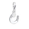 Elli Charms Horseshoe Cloverleaf Crystals 925 Sterling Silver