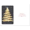 doodlecards Brother Christmas Card Abstract Gold Tree Medium Size with Plain Envelope